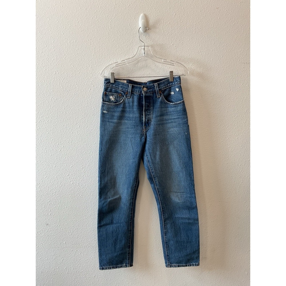 Women's Levi's Blue 501 Straight Leg Jeans Size 28